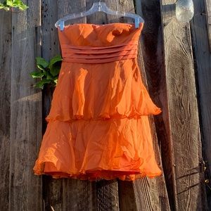 Fairy orange ruffle dress size 8